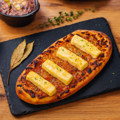 Писаладиер с карамелизиран лук и запечен до златисто със сирене Бри